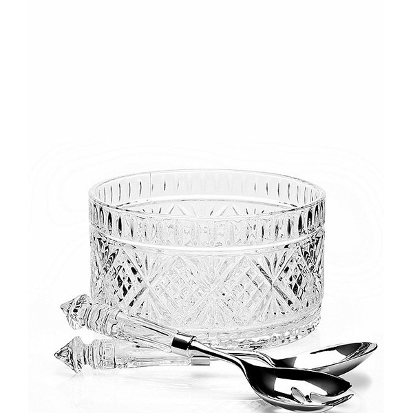 Godinger Dublin Crystal Salad Bowl and Server Set