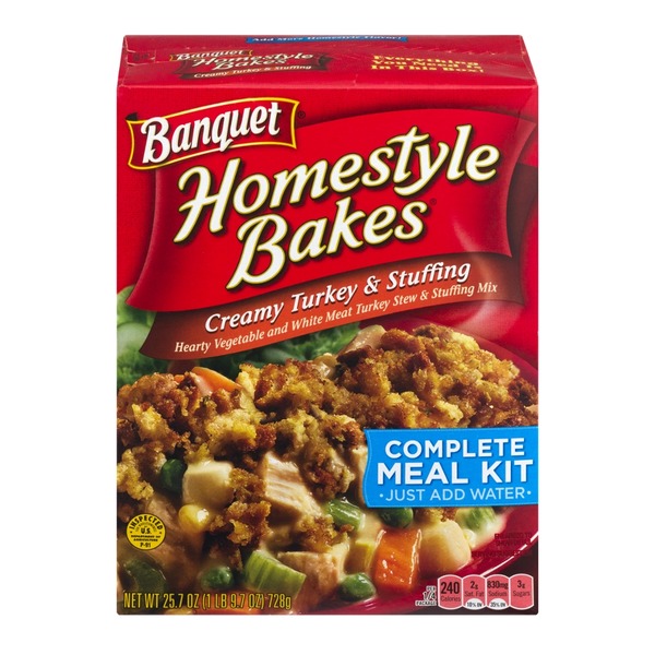 Banquet Homestyle Bakes Creamy Turkey & Stuffing Complete Meal Kit (25.