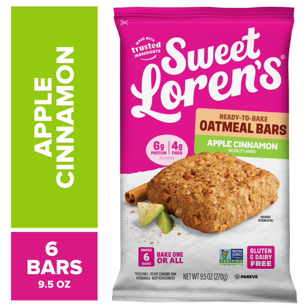 Sweet Loren's Oatmeal Bars, Apple Cinnamon