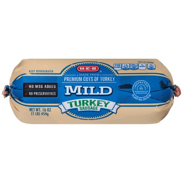 H-e-b Mild Turkey Sausage (16 oz) - Instacart