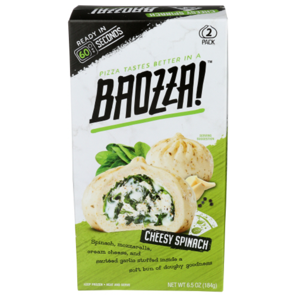 Baozza Cheesy Spinach Pizza Snacks 2 Pack Same-Day Delivery or