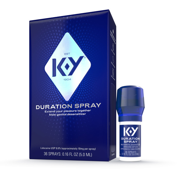 K-Y® Duration Spray 0.16 fl oz, for Men, Adult Couples, Lidocaine