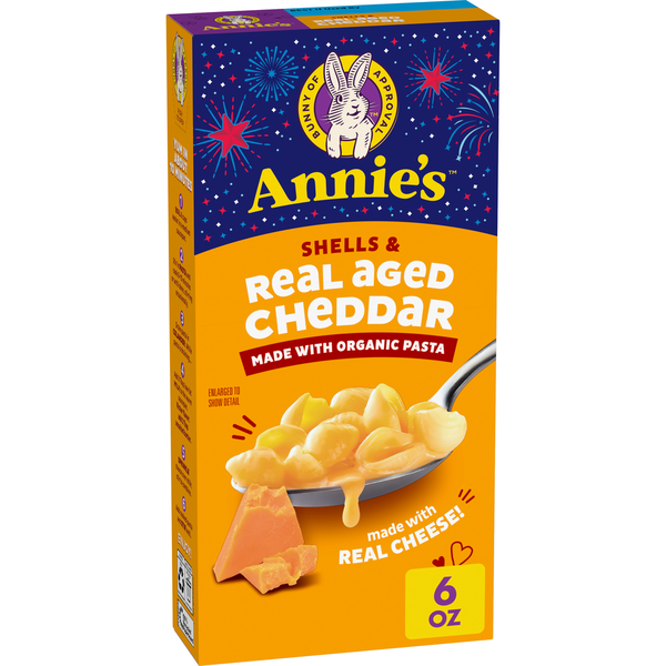 Annie's Organic Shells Pasta and Aged Cheddar Cheese