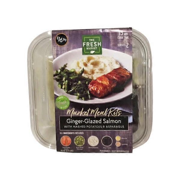 The Fresh Market Gingerglazed Salmon With Mashed Potatoes & Asparagus