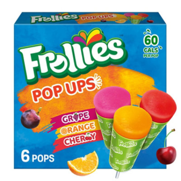 Frollies Pop Ups Grape/Orange/Cherry Frozen Dairy Dessert Pops