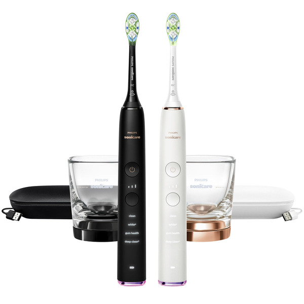 Philips Sonicare DiamondClean Rechargeable Toothbrush, 2-pack, Color Options: Gray/Pink or