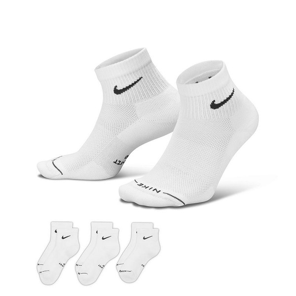Nike Men's Everyday Elevated Ankle Golf Socks, L - White