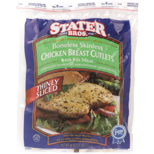 Stater Bros Chicken Breast Cutlets With Rib Meat (2.5 lb) Instacart