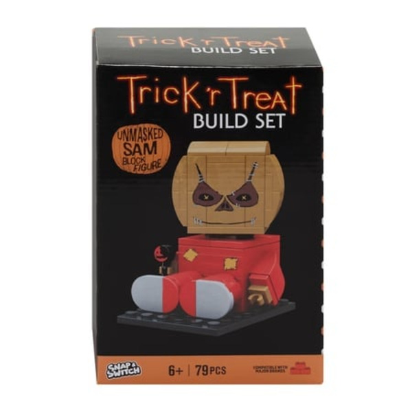 Snap & Switch Trick ’r Treat Unmasked Sam Block Figure Build Set, 79 Piece