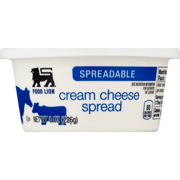 Food Lion Spread, Cream Cheese, Spreadable, Cup/Tub (8 oz) Instacart