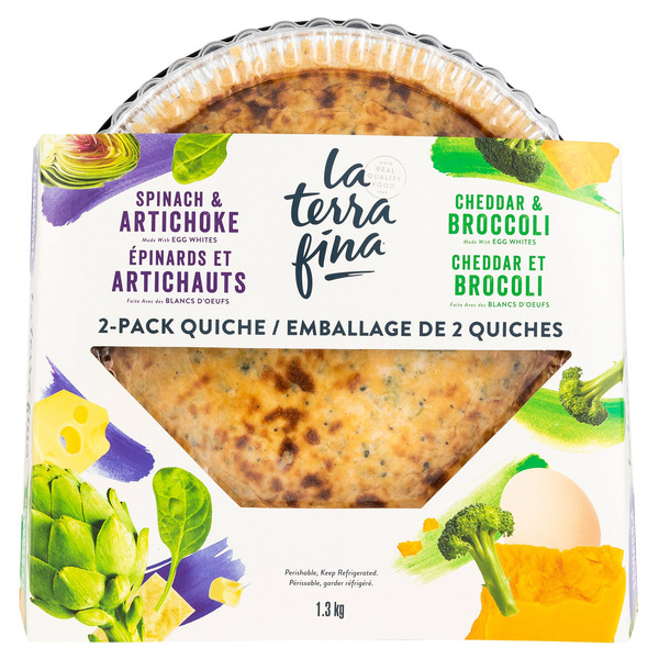 La Terra Fina Variety Quiche With Egg Whites, 2 x 650 g