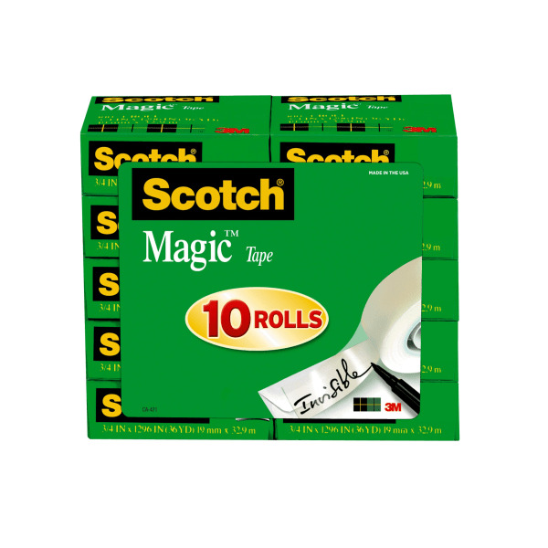 Scotch Magic Invisible Tape Roll - Clear - 3/4" x 1000"