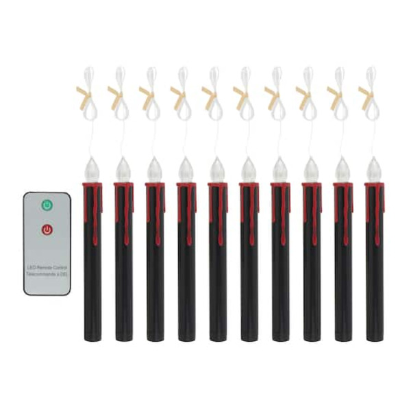 Ashland Dripping LED Hanging Candles - Black & Red
