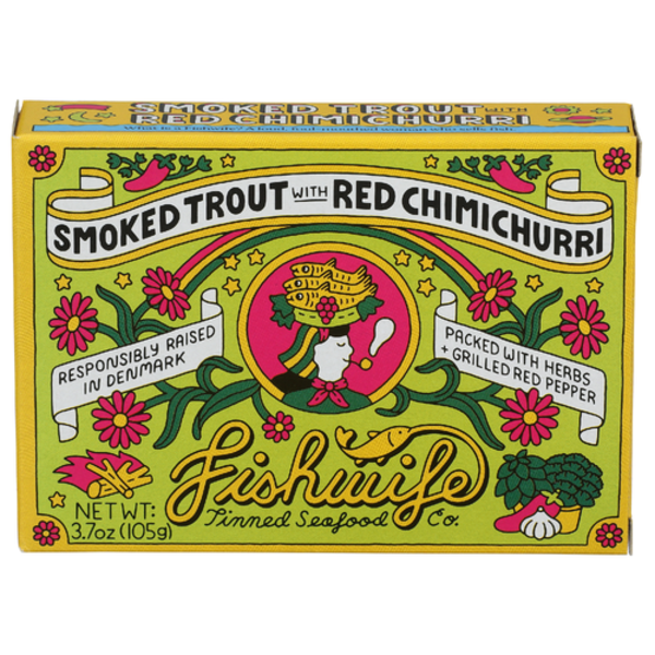 Fishwife Tinned Seafood Co. Smoked Trouth With Red Chimichurri