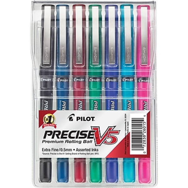 Pilot 0.5mm Extra Fine Point Precise V5 Rolling Ball Pens