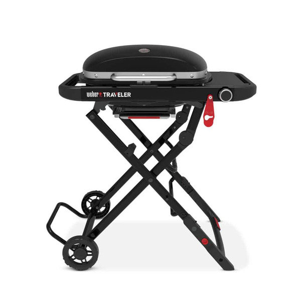 Weber Traveler Compact 32 In. Portable Propane Gas Grill In Black