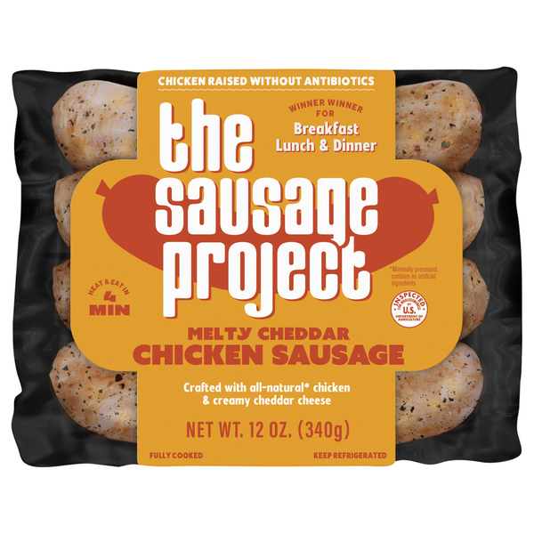 The Sausage Project Melty Cheddar Chicken Sausage