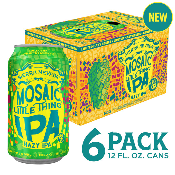 Sierra Nevada Mosaic Little Thing Hazy IPA Craft Beer 6 Pack 12oz
