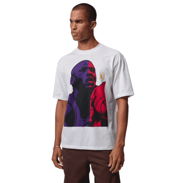 Jordan Men's MJ Statement 1985 Short Sleeve Crew, M - White