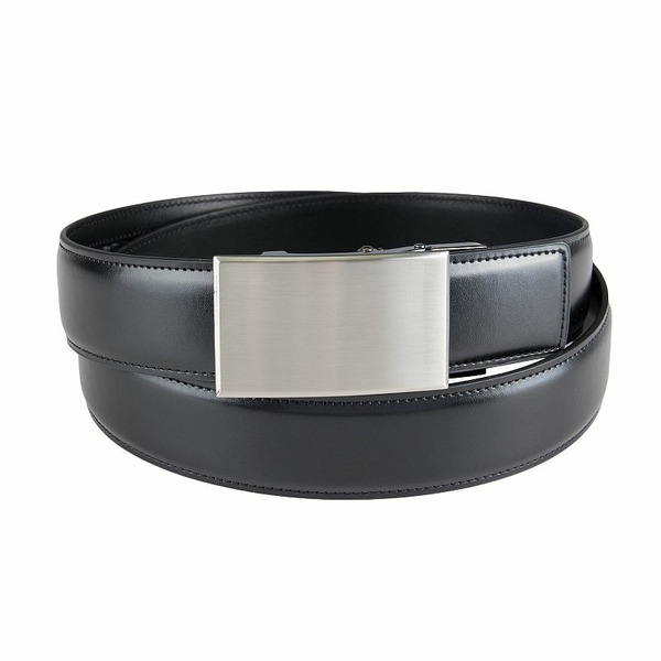 Dockers Men's Precision Fit Track Lock Plaque Buckle Belt