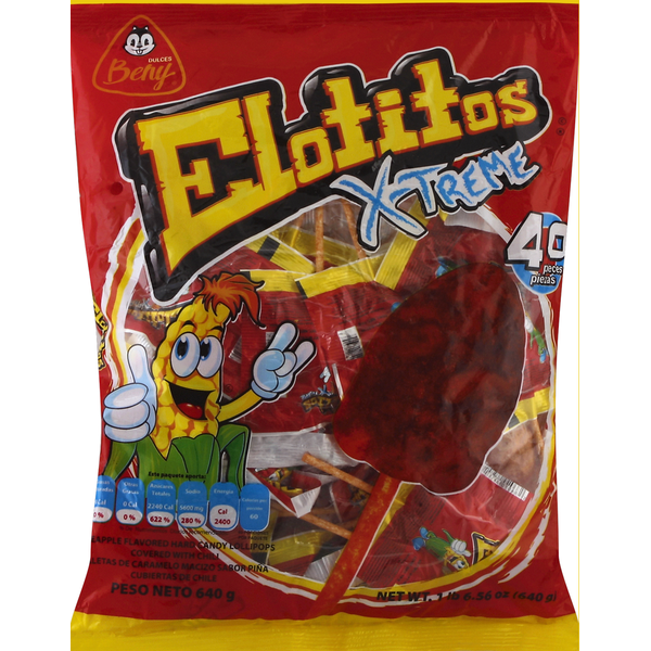Beny Lollipops, Pineapple Flavored, Elotitos X-Treme