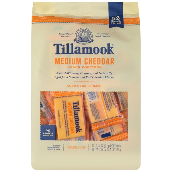 Tillamook Cheese Cheddar Medium 52 Each From Costco Instacart