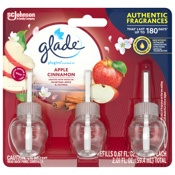 Safeway Glade Scented Oil Air Freshener Refill, Apple Cinnamon Pickup