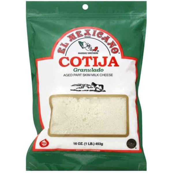 El Mexicano Cheese, Aged Part Skim Milk Cheese, Granulado, Cotija