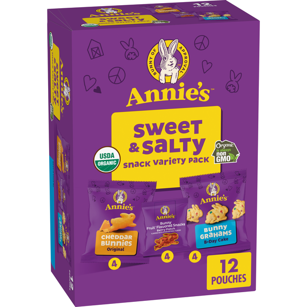 Annie's Sweet and Salty Organic Kids Snack Variety Pack Same-Day
