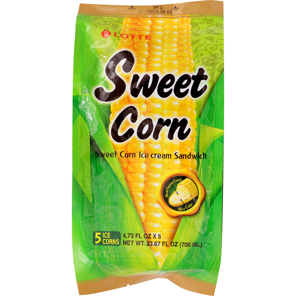 Lotte Sweet Corn Ice Cream Sandwich