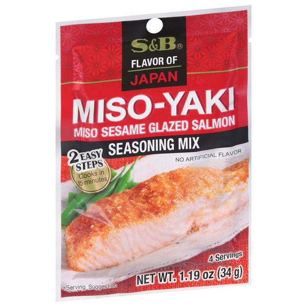 S&B Miso-Yaki, Miso Sesame Glazed Salmon, Seasoning Mix Same-Day