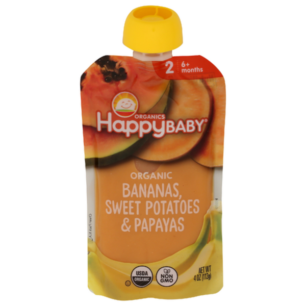 Happy Baby Organic Banana Sweet Potatoes & Papaya Stage 2 Pouch