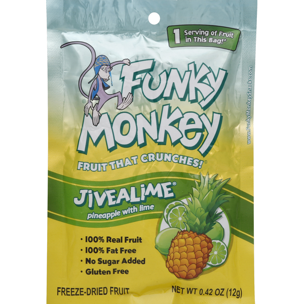 Funky Monkey Snacks Freeze-Dried Fruit, Jivealime Same-Day