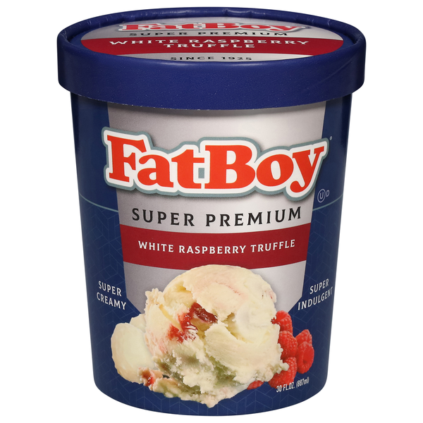 FatBoy Ice Cream, White Raspberry Truffle, Super Premium Same-Day
