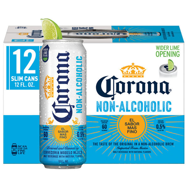 Corona Non-Alcoholic Malt Beverage Mexican Import Brew Cans Same