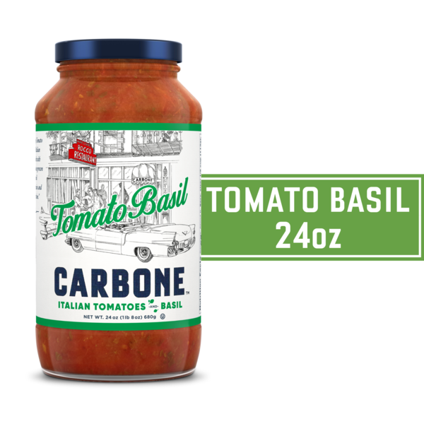 Carbone Tomato Basil Pasta Sauce, No Sugar Added, Non GMO, Kosher