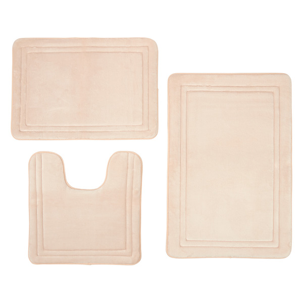 ALDI Huntington Home Memory Foam Bath Mat Set Tan SameDay Delivery