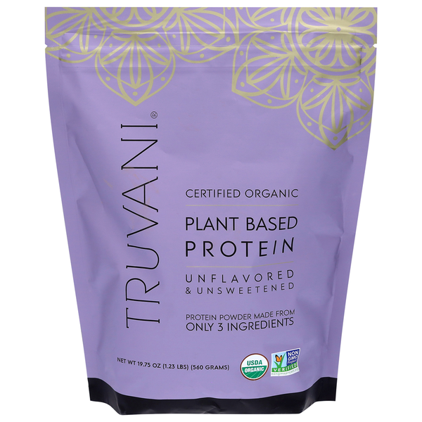 Truvani Plant Based Unflavored & Unsweetened Protein Powder Same