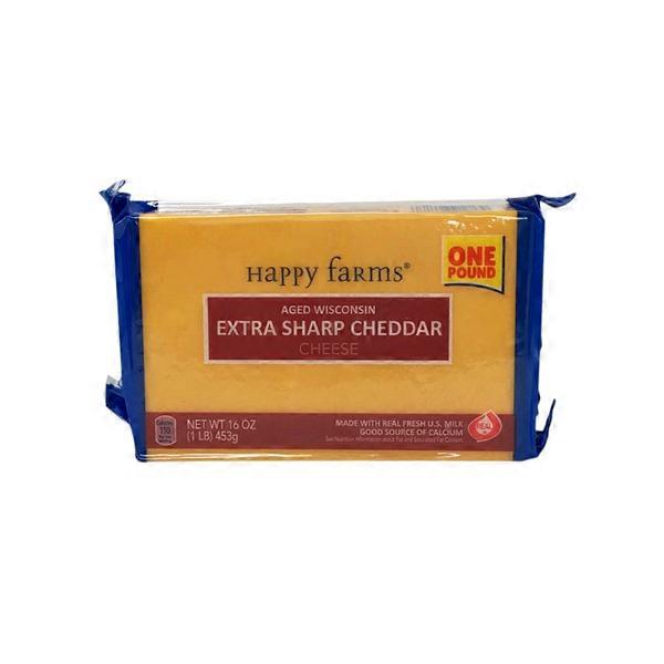 Happy Farms Wisconsin Extra Sharp Cheese Block (16 oz) from ALDI