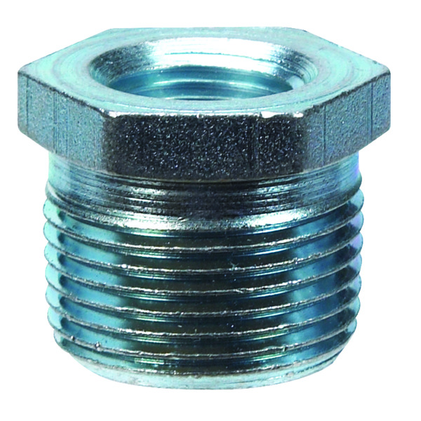 Billco Corporation MPT Galvanized Hex Bushing, 3/8 x 1/4 in