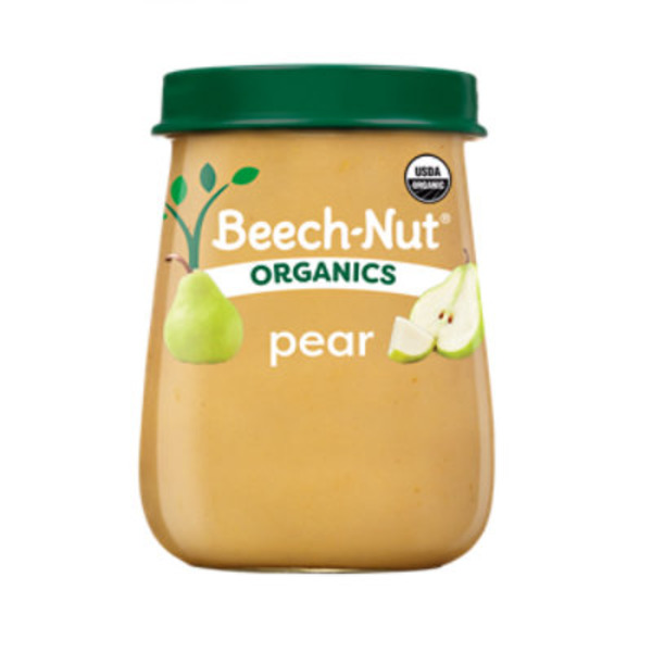 Beech-Nut Organics Stage 1 Organic Baby Food, Pear, 4 oz Jar