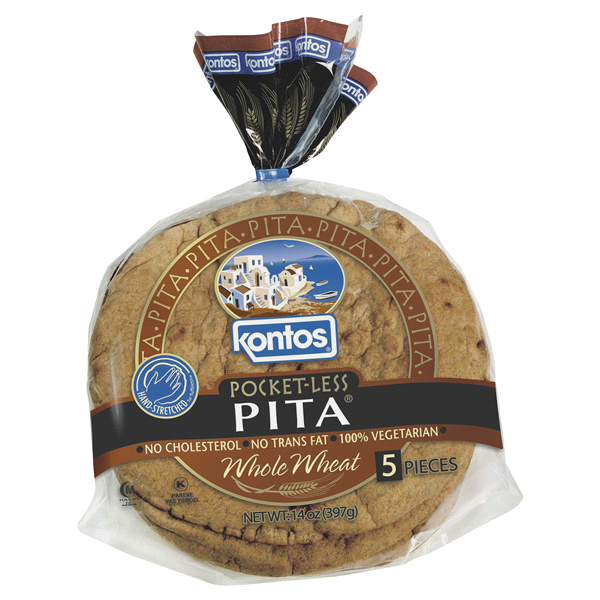 Kontos Pita, Pocket-Less, Whole Wheat