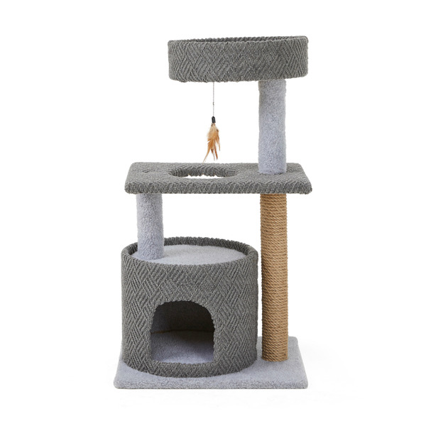Every Yay Lookout Loft 4-Level Cat Tree With Hideaway for Large Cats
