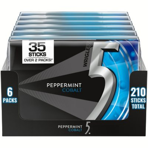 5 Gum Colbalt Sugar Free Spearmint Rain Gum Same-Day Delivery