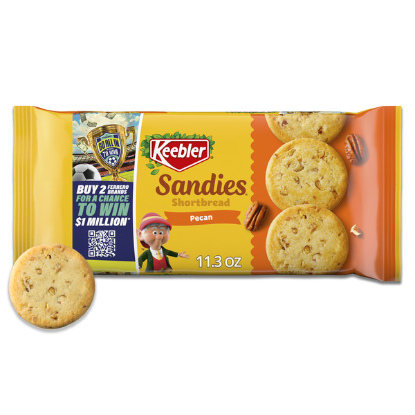 Keebler Sandies Pecan Cookies, Shortbread Cookies with Crunchy Pecans, 11.3 oz