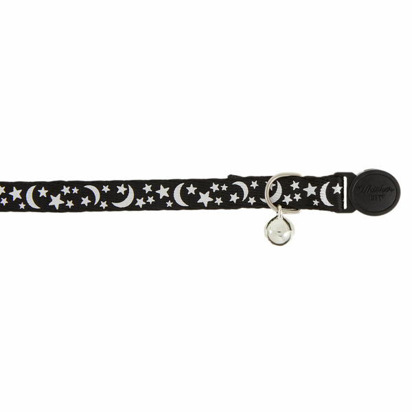 Whisker City Moon & Stars Reflective Kitten & Cat Collar