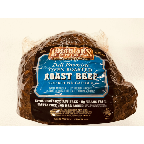 Charlie's Pride- Roast Beef Top Round Cap-Off R/W