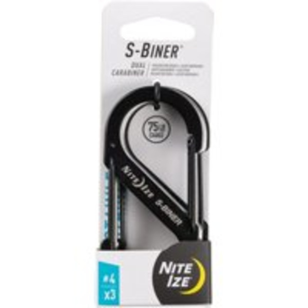Nite Ize Carabiner, Dual, Stainless, 75lb (34kg)
