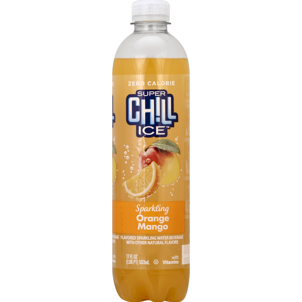Super Chill Ice Sparkling Water Beverage, Orange Mango Same-Day