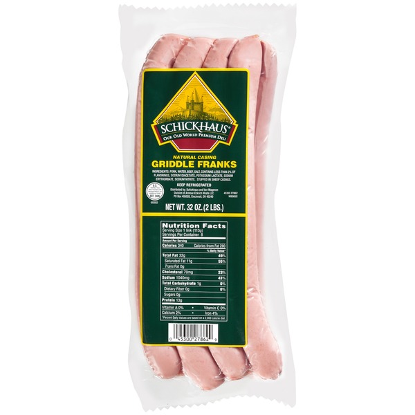 Schickhaus Natural Casing Griddle Franks (32 oz) from Giant Food Stores